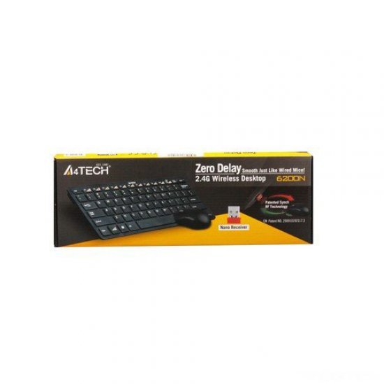 A4 TECH 6200N Q Kablosuz 2.4 GHz Mini Multimedya Klavye/Mouse Set