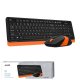 A4 TECH FG1010 Q Kablosuz Turuncu Multimedya Klavye/Mouse Set