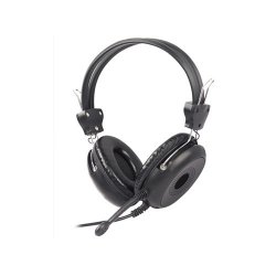 A4 Tech HS-30 Deri Mikrofonlu Kulaklık Siyah