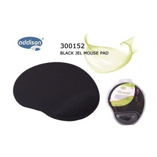 ADDISON 300152 Siyah MOUSE PAD Bilek Destekli