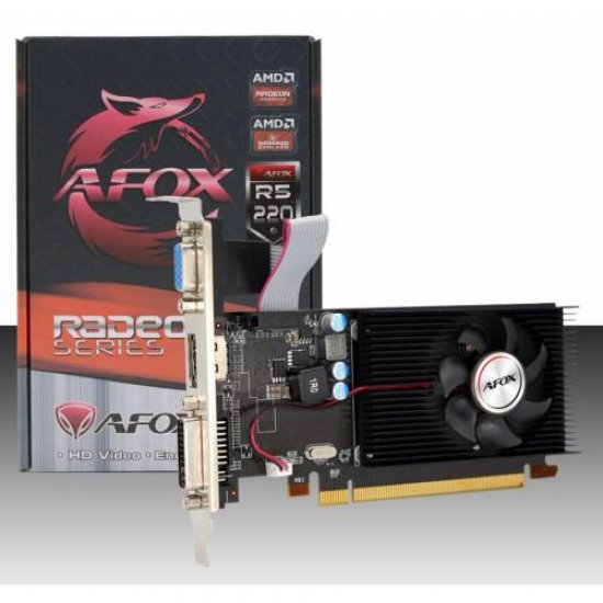 AFOX AMD 2GB R5 220 RADEON GDDR3 64 Bit AFR5220-2048D3L9 DVI HDMI VGA
