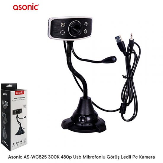 ASONİC AS-WC825 300K 480P USB MIKROFONLU WEBCAM