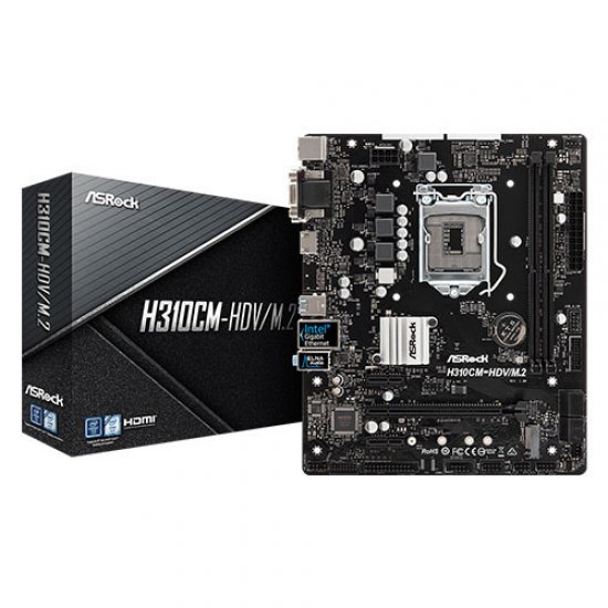 ASROCK INTEL H310CM-HDV H310 DDR4 2666 DVI/HDMI/DP GLAN 1151P-9