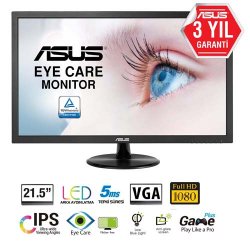 ASUS 21.5 VP228DE 5Ms 60Hz D-Sub Led Monitör Siyah