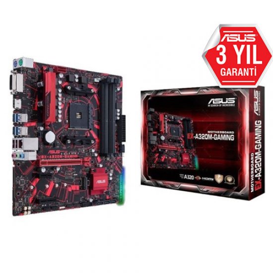 ASUS AMD EX-A320M-GAMING A320 DDR4 2666 VGA GLAN AM4