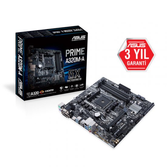 ASUS AMD PRIME A320M-A A320 DDR4 3200 VGA GLAN M.2 SATA USB3.1