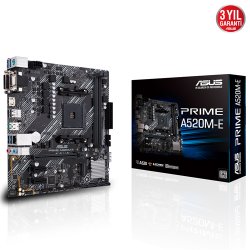 ASUS AMD PRIME A520M-E A520 DDR4 4600(OC) VGA+DVI-D+HDMI GLAN AM4 USB3.2 mATX