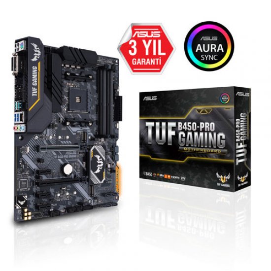 ASUS AMD TUF B450-PRO GAMING B450 DDR4 3200 HDMI GLAN AM4 M.2 SATA USB3.1 ASUS AMD TUF B450-PRO GAMING B450 DDR4 3200 HDMI GLAN AM4 M.2 SATA USB3.1