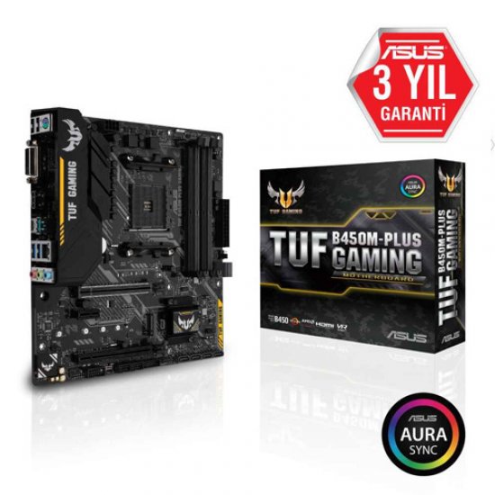 ASUS AMD TUF B450M-PLUS GAMING B450 DDR4 3200 HDMI GLAN AM4 M.2 SATA USB3.1