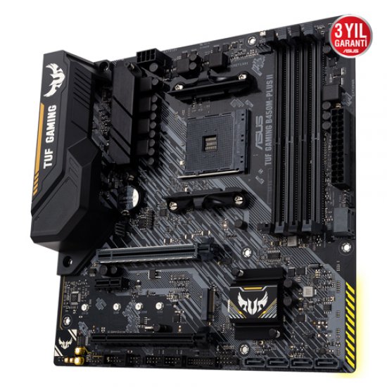 ASUS AMD TUF B450M-PLUS II GAMING B450 DDR4 4400(OC) HDMI+DVD-D GLAN AM4 M.2 USB 3.2 Gen1, Gen2