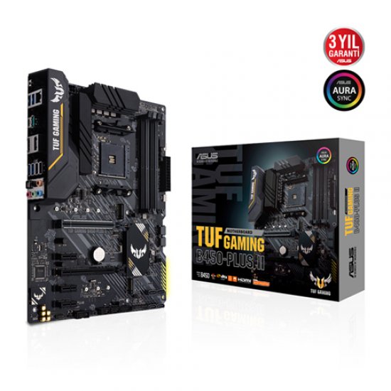 ASUS AMD TUF GAMING B450-PLUS II B450 DDR4 4400(OC) HDMI DP GLAN AM4 M.2 USB3.2 RGB ATX ASUS AMD TUF GAMING B450-PLUS II B450 DDR4 4400(OC) HDMI DP GLAN AM4 M.2 USB3.2 RGB ATX