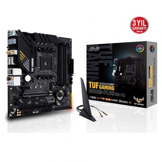 ASUS AMD TUF GAMING B550M-PLUS B550 DDR4 4600(OC) HDMI DP 2.5GLAN AM4 M.2 USB 3.2 Gen1, Gen2