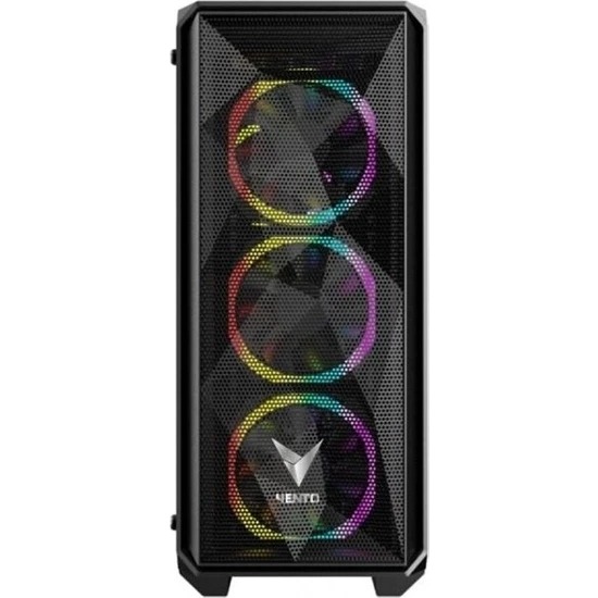 ASUS VENTO VG10F 750w 80+ RGB 4X FAN Siyah Temperli Cam Mid Tower ATX Gaming Kasa