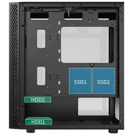 AZTECH SKY LINE AZT302B 600W TEMPERLİ CAM+MESH 4XRGB FAN+USB3.0 GAMING KASA SIYAH