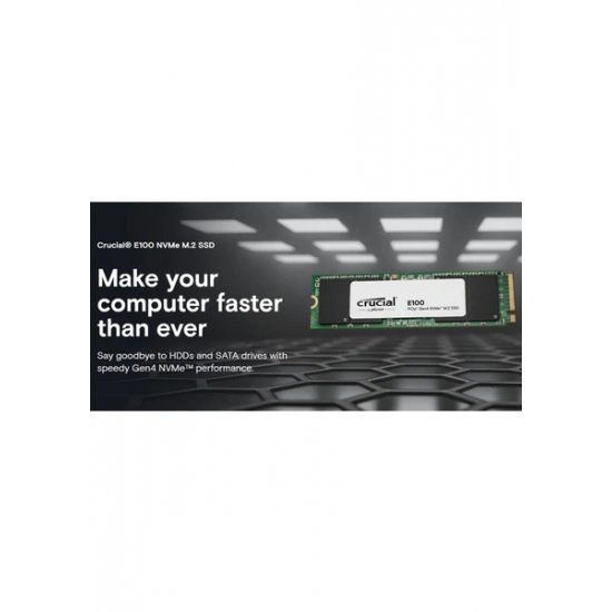 CRUCIAL E100 480GB PCIe Gen3 x4 NVMe M.2 4700-2500MB/s SSD CT480E100SSD8