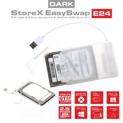 DARK 2.5 DK-AC-DSE24U3 (Kolay Montaj) Usb 3.0 Plastik Harddisk Kutusu Şeffaf