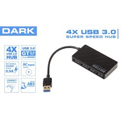 Dark Connect Master DK-AC-USB341 4 Port USB3.0 to USB341 Çoklayıcı Hub