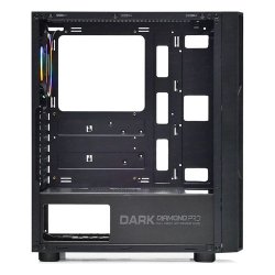 DARK DIAMOND PRO MESH 600W 80+ Bronze Siyah 2x12cm Fan Full Akrilik ATX Oyuncu Kasası