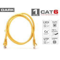 DARK DK-CB-NT6U100Y Cat6 Utp ( 1 Metre ) %100 Bakır Sarı Patch Kablo
