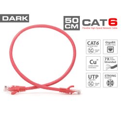 DARK DK-CB-NT6U50R Cat6 Utp ( 0.50 Metre ) %100 Bakır Kırmızı Patch Kablo