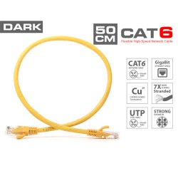 DARK DK-CB-NT6U50Y Cat6 Utp ( 0.50 Metre ) %100 Bakır Sarı Patch Kablo