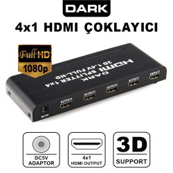 Dark DK-HD-SP4X1 4x Port 1 giriş 4 çıkış Hdmı Splitter