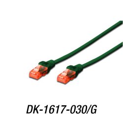 DIGITUS DK-1617-030/G Cat6 Utp ( 3 Metre ) AWG 26/7 Yeşil Patch Kablo LSZH