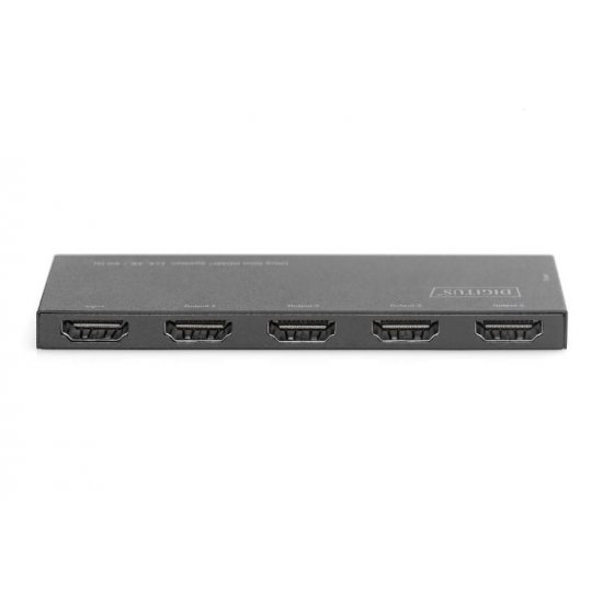 Digitus DS-45323 VPR 1-0 Ultra Slim Çoklayıcı, 1x4, 4K/60Hz, HDR, HDCP 2.2, 18 Gbps 40 metre, altın kaplama