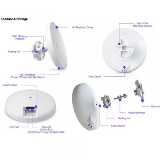 ENGENIUS EnStation5-AC 866 Mbps Repeater 5GHZ Outdoor CPE Access Point