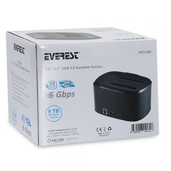 EVEREST 2.5 - 3.5 HD3-540 Sata III Usb 3.0 Hdd Docking Station