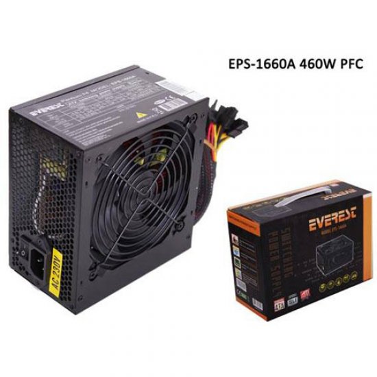 EVEREST EPS-1660A 460W 4 Sata + Kutulu Pfc Sessiz Power Supply EVEREST EPS-1660A 460W 4 Sata + Kutulu Pfc Sessiz Power Supply