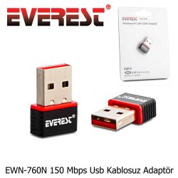 EVEREST EWN-760N 150Mbps USB Kablosuz Adaptör