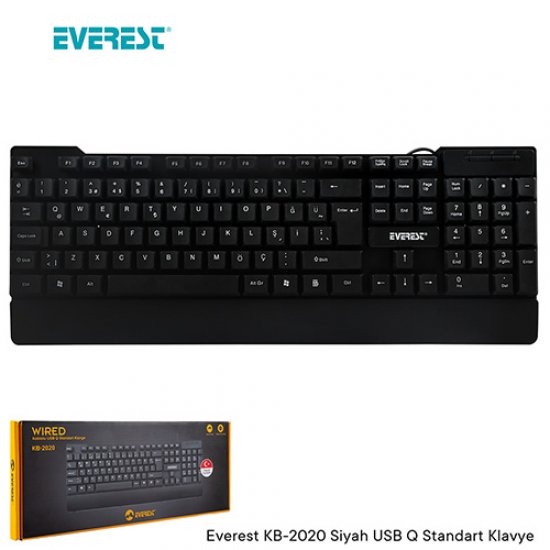EVEREST KB-2020 Q Usb Standart Siyah Klavye EVEREST KB-2020 Q Usb Standart Siyah Klavye