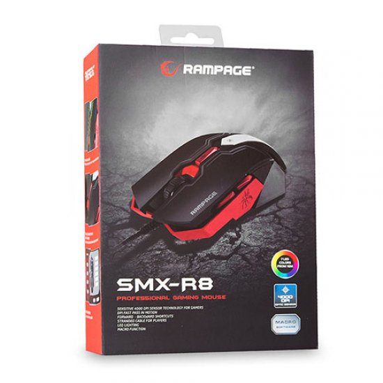 Everest RAMPAGE SMX-R8 Usb 6D Gaming Mouse 7 Farklı Renk Aydınlatma