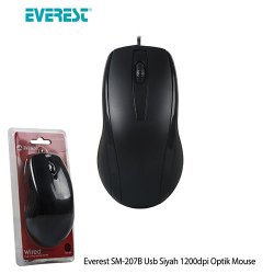 Everest SM-207B Usb Optic Siyah Mouse
