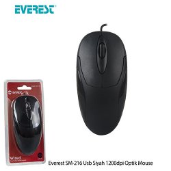 Everest SM-216 Usb Optic Siyah Mouse