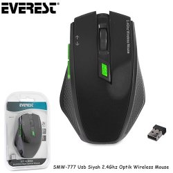 Everest SMW-777 Usb 2,4Ghz Optik Wireless Siyah Mouse