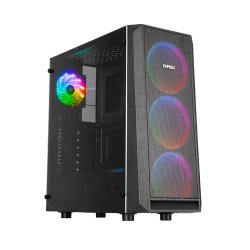EVEREST X-MESH 500W Siyah 1 x USB 2.0, 1 x USB 3.0, 4 Adet Rainbow Fanlı Kasa