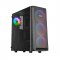 EVEREST X-MESH 500W Siyah 1 x USB 2.0, 1 x USB 3.0, 4 Adet Rainbow Fanlı Kasa