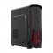 FRISBY FC-8920G 400W Midi Tower ATX Kasa 2*12cm Renkli Fan Siyah 1 x USB 2.0, 1 x USB 3.0,