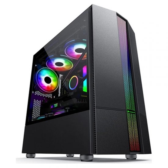 GameBooster GB-M201B 600w 80+ SIYAH USB 3.0 ARGB Fan ARGB strip Micro ATX Kasa GameBooster GB-M201B 600w 80+ SIYAH USB 3.0 ARGB Fan ARGB strip Micro ATX Kasa