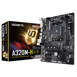 GIGABYTE AMD A320M-H A320 DDR4 M2 PCIe NVME HDMI DVI PCIE 16X GLAN V3.0 AM4 MATX