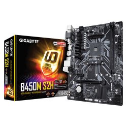 GIGABYTE AMD B450M S2H B450 DDR4 M2 D-Sub , DVI-D ,HDMI GLAN AMD AM4