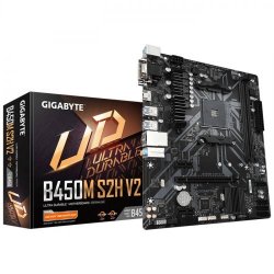 GIGABYTE AMD B450M S2H V2 B450 DDR4 M2 3600MHz D-Sub , DVI-D ,HDMI GLAN AMD AM4