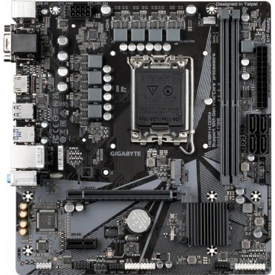 GIGABYTE H610M H V2 DDR5 5600 (OC) VGA HDMI M.2 1700P USB 3.2 Gen1 (12-13-14. Nesil)
