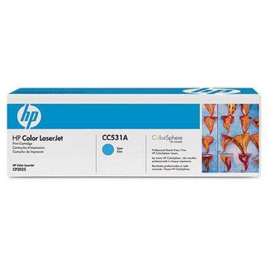 Hp CC531A Toner 2.800 Sayfa Mavi Laserjet CM2320fxi,CM2320NF, CP2025-2025n-2025dn Modelleri