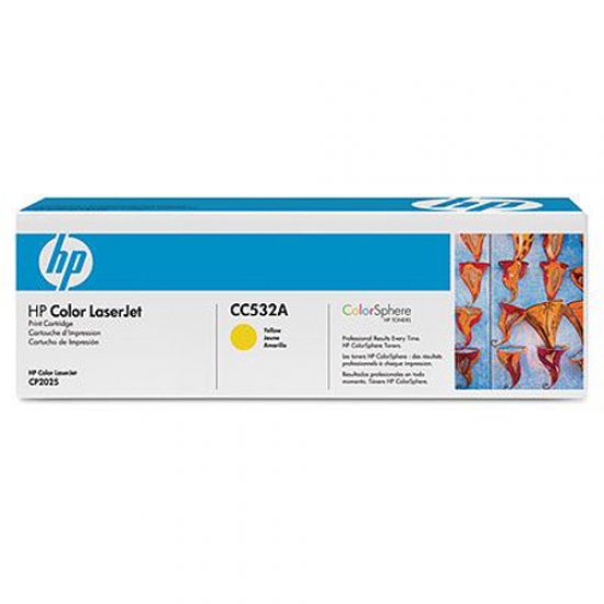 Hp CC532A Toner 2.800 Sayfa Sarı Laserjet CM2320fxi,CM2320NF, CP2025-2025n-2025dn Modelleri