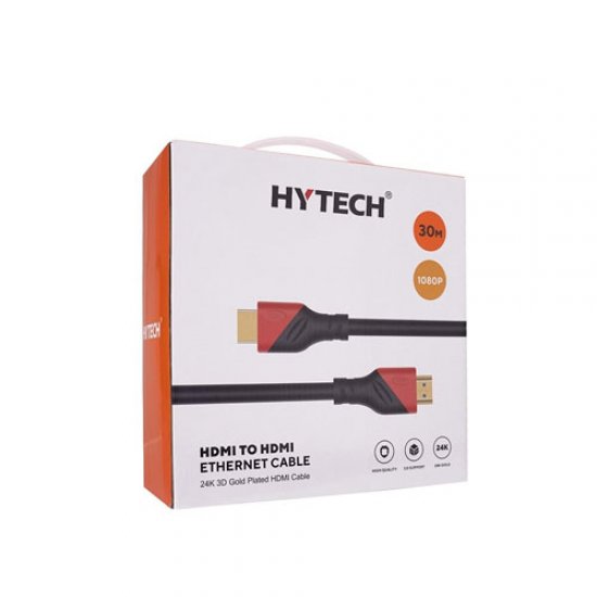Hytech HY-XHDM30 Hdmi to Hdmi ( 30 Metre ) Altın Uçlu 24K 1.4 Ver. 3D Görüntü Kablosu