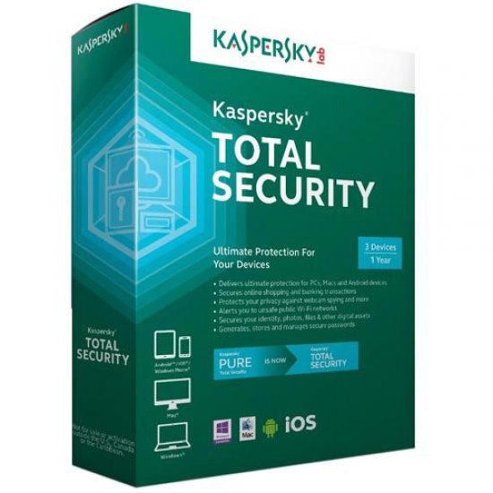 KASPERSKY Total Security 3 Kullanıcı 1 Yıl KASPERSKY Total Security 3 Kullanıcı 1 Yıl