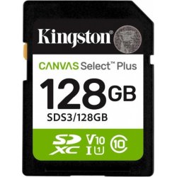 KINGSTON 128GB Canvas Select Plus Gen3 SDXC UHS-I U1 V10 150MB/s C10 SDS3/128GB